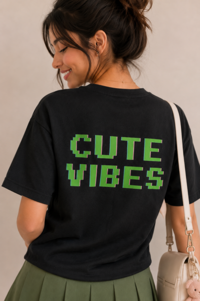 311E362A-3BB0-41B9-A95D-2A0A382B842B CUTE VIBES T-shirt