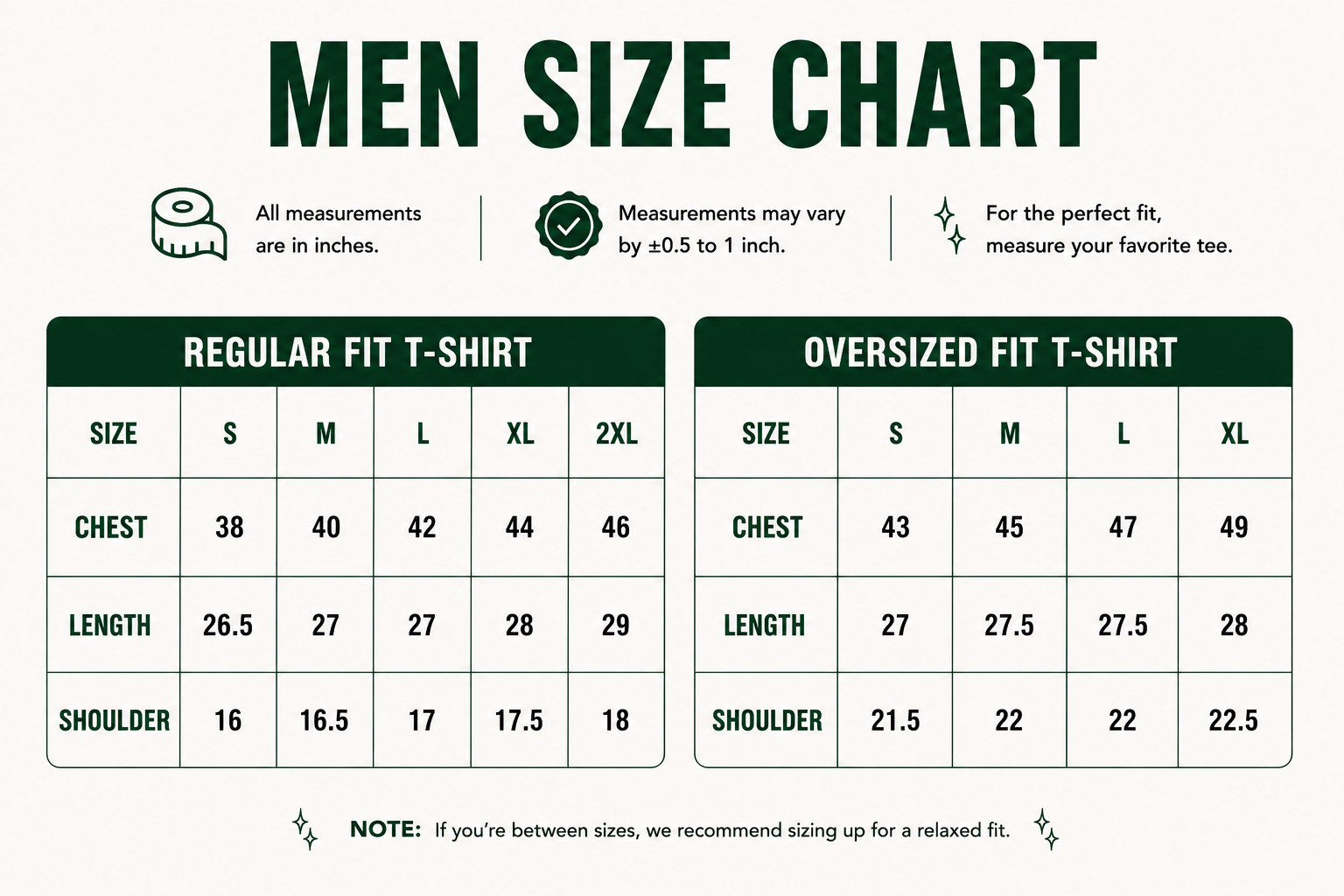 MORGUE Size Chart