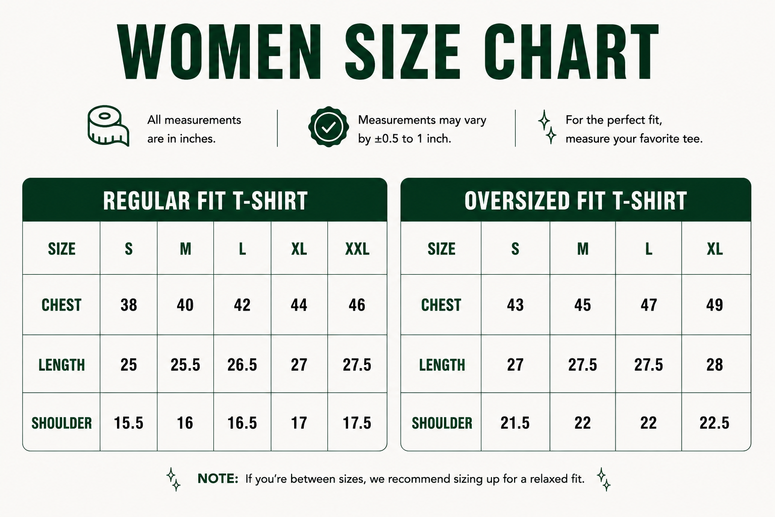 MORGUE Size Chart